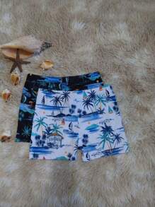 kit 2 sunga box masculina moda praia importado