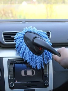 1pc Super Soft Car Duster Wax Brush, Cleaning Mop & Fine Fibre Brush For Car Washing - Blue - View 1