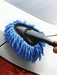 1pc Super Soft Car Duster Wax Brush, Cleaning Mop & Fine Fibre Brush For Car Washing - Blue - View 2