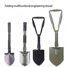 1 件装多功能折叠铲，适用于应急救援、钓鱼、园艺、户外探险设备、园林工具、园艺工具 - 軍綠色 - 查看 9