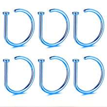 6Pcs Women Men Fake Piering Nose Ring Fashion D-Shape Punk Non Piercing Nose Clip Stainless Steel Perforation Septum Body Jewelry - D-shaped Nose Ring - View 12
