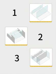 1set Acrylic Transparent Combination Splicing Ladder Display Storage Rack - Clear - View 4