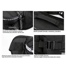 Resistente al agua Cangureras hombre Fitness Riñonera Deportiva Runner Gimnasio - Champán - Ver 4