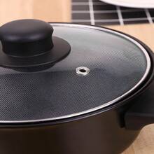 Juego de 13 ollas y sartenes de hierro fundido, Multifuncional ollas de cocina con Espátula, utensilios de cocina antiadherentes con utensilios para Navidad, cocina, inducción, camping, parrilla de huevos - Negro - Ver 7
