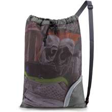 Grey Swimmer's Drawstring Mesh Bag / Swimming Gear Backpack, Large Beach Bag / Pool Bag W 17.7'' X L 25.5'', Lightweight & Foldable - Grey - View 1