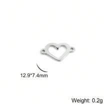 5pcs/Set Stainless Steel Heart Shaped Pendant For Necklace, Earrings, Hat, Brooch Making, Valentine's Day Gifts Diy Crafts