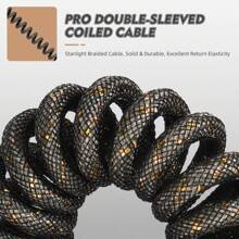 卷曲式键盘线 - 定制卷曲式 USB-C 线缆，适用于机械游戏键盘 - 灰色 - 查看 3