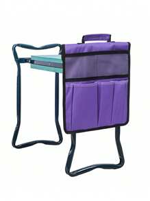 1PC Portable Garden Tool Storage Bag,Garden Kneeler Tool Bag Portable Gardening Tool Bag Seat Storage Tote Large Capacity Storage Bag Waterproof Multipurpose Tool Pouch For Outdoor Gardening, Home Storage,Tool Storage For Knee Stool Gardening Tools Storage Pouch - Purple - View 3