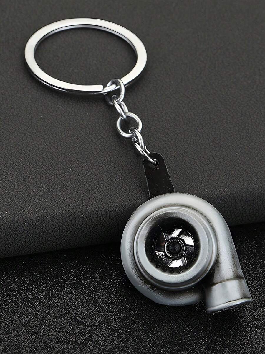 Llavero De Turbocompresor De Metal, Colgante De Llavero Turbo Para Modificación De Coche, Suministros De Coche, 1 Ud. - Gris - Ver 1