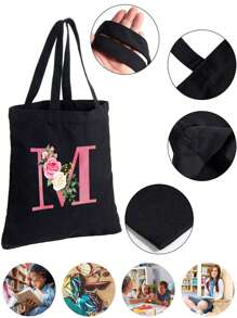 1 Miếng Ngày lễ tình nhân Qủa tặng Giải trí Màu hồng Hoa Lá thư In ấn tranh sơn dầu Túi xách Túi đeo vai Dung lượng lớn NỮ Túi xách Gấp lại Có thể tái sử dụng Túi mua sắm Du lịch Túi tạp hóa , Cá nhân hóa Lễ cưới Túi quà tặng Cho Nữ Phù dâu , Túi trang điểm , Lưu trữ du lịch , Màu thuần Mỹ phẩm Ví , Dung lượng lớn Du lịch Túi trang điểm : Hoàn hảo Đối với Ngoài trời Thích hợp Đối với Đám cưới , Sinh nhật , , Và Kỳ nghỉ , Là A Tuyệt vời Qủa tặng Đối với phụ nữ , Mẹ , Giáo viên , Bạn , Phù dâu , Sinh viên , Đến Trường học , Và Là A Có thể mang đi Và Giải trí Lưu trữ Túi xách tay , A Đa chức năng Túi mua sắm , A Thiết kế mới , Dung lượng lớn , Và MỘT Lý tưởng Mua sắm Là Thích hợp Dành Cho Nam Và Nữ , Cặp đôi , Sử dụng hàng ngày , Ngày tháng , Sinh nhật , Kỳ nghỉ , Và Đến Trường học Mùa hè Kỳ nghỉ , Kỳ nghỉ , bờ biển , Du lịch , Đi làm , Làm Việc  , Sinh viên , Dã ngoại , Cắm trại , Siêu thị , Hằng ngày - màu đen - Xem 4