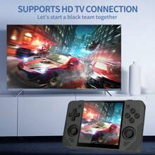New Rgb30 Game Console Open Source Handheld 4.0-Inch Ips Full-Fit Screen (720*720 Resolution) Handheld Nostalgic Retro Joystick Game - Black (16G+128G) - View 1