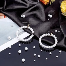 4-16mm象牙色abs假珍珠珠子,直通孔,適用於女士手鍊和項鍊diy珠寶製作材料