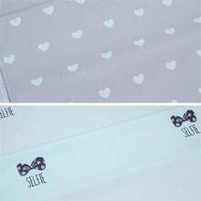 4 Pcs Valentine'S Day Fabric Heart Printed Fabric Square Quilting Patchwork Bundles With Bow Knot Heart Pattern,For DIY Sewing Home Decor Crafts Supplies 13.8inch X 9.8inch(35cmx25cm) - Multicolor - View 3