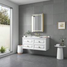 LED Lighted Bathroom Medicine Cabinet With Mirror, Surface Lighted Medicine Cabinet,Dimmable,Adjustable Shelves,Intelligent Switch Medicine Cabinet, Aluminum Frame,Left Opening Door