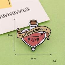1入組帶鐵針的卡通搪瓷水瓶裝飾,非常適合裝飾帽子和衣服,是展現時尚品味的套裝配件,男女通用 - 琺瑯水瓶 隨機1件 - 查看 4