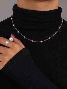 6 件裝簡單復古綠松石、水鑽和葉子設計 C 形耳環套裝,理想的約會禮物 - 24835 - 查看 6