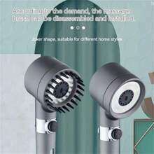 3入組可調節3速淋浴花灑套裝,高壓節水花灑、一鍵停水花灑、按摩花灑,浴室配件 - 灰色 - 查看 1