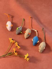 1pc Plush Mouse Scratch-Resistant Chew Pet Cat Interactive Toys, For Pets Only - Multicolor - View 6