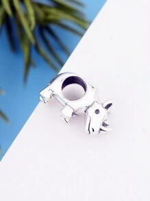 1顆925銀犀牛動物造形珠,適用於diy,男女均可穿戴於派對及宴會上 - Q1958 - 查看 3