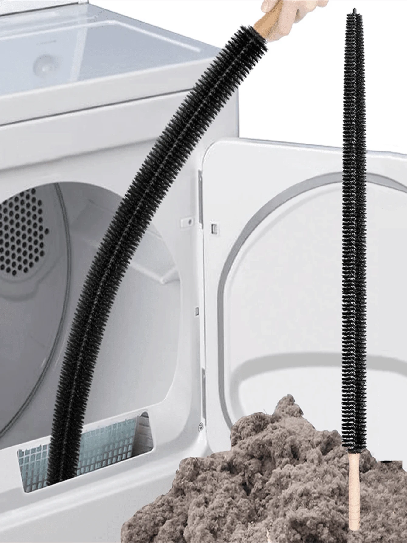 1pc Washing Machine Cleaning Brush, Dryer Vent Lint Trap Cleaning Brush, Home Laundry Room Tub