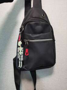 Luminous Skull Key Chain PVC Multi-Joint Skull Accessories For Friends, Lovers And Classmates Lightweight Fashion Holiday Gifts Black Non-Luminous - Beige - View 2