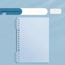 硬皮筆記本松葉套,2入組a4/b5/a5可更換diy套,馬卡龍色筆記本套,環型裝訂松葉筆記本套 - 淺藍色 - 查看 2