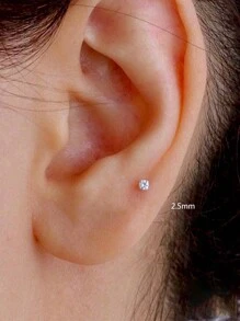 1 Pair Women Minimalist Round  925 Sterling Silver Stud Earrings For Women Elegant Fine Jewelry 18K Gold Plated Suitable For Anniversary Wedding Gift