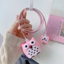 粉紅色獨角獸20w充電器保護殼4件 - 粉色 - 查看 2