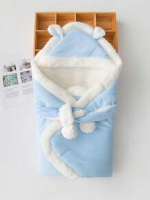 1 件藍色夏爾巴新生兒毯 - 藍色 - 查看 2