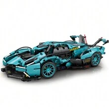 Lamborghini Racing Car Building Blocks For Adults, High Difficulty Level Assembly Rc Toy Model - Green - View 1