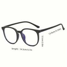 1 pieza Gafas negras de moda y versátiles, gafas, accesorios de gafas de moda para mujeres - Negro - Ver 3