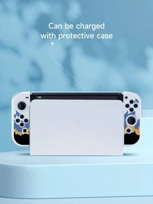 Green Mushroom Protective Case Compatible With Switch,Can Be Installed In The Dock Without Removing The Protective Case - Multicolor - View 4