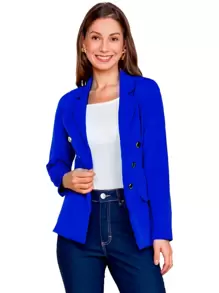 Women Blazers - Màu xanh lam - Xem 1
