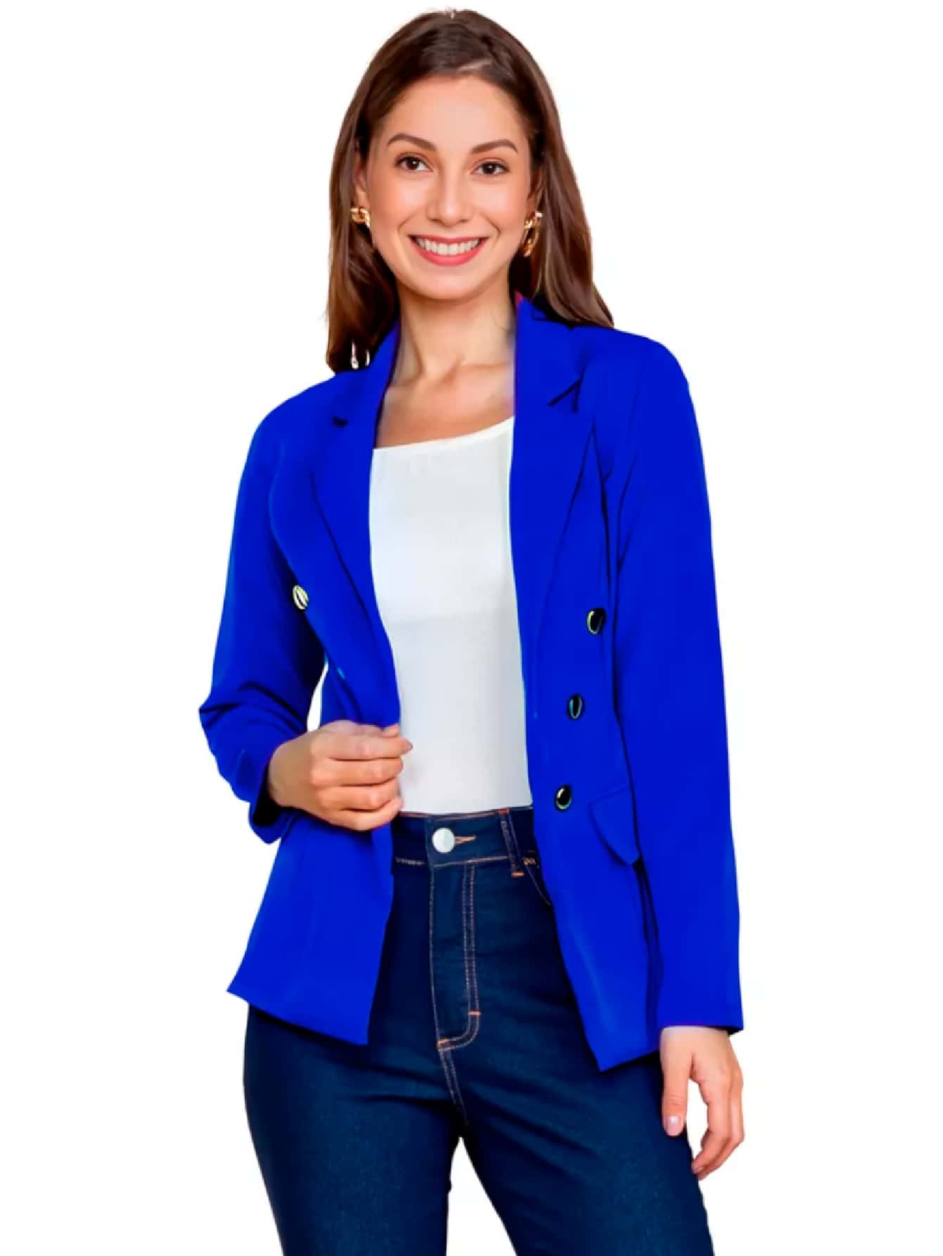 Women Blazers - Màu xanh lam - Xem 1