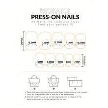 這款y2k24入長杏仁形透明＆全息貓眼系列寶石狀假指甲可以立即升級您的外觀。它們附帶1入指甲剪和1入果凍膠,易於使用並可重複使用。非常適合日常穿著和派對,適用於女性和女孩。圖片在自然光下拍攝,無濾鏡。 - 無色 - 查看 4