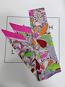 1pc New Arrival Lady Paisley Printed Small Scarf Wrap For Bag Handle, Hair, Neck Bandana,Hair Band,Head Band Ideal For Dressing Up Your Look - Hot Pink - View 2