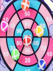 1 Set Cartoon Elephant Themed Educational Dart Board Throwing Toy, Interactive Parent-Child Tossing Target Ball Indoor/Outdoor Classic Darts Game, Trains Children's Hand-Eye Coordination, Random Sticky Ball Colors - Multicolor - View 6