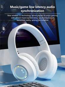 Wireless Headphones, Jerry, Long Battery Life, Luminous Gaming Wireless Headphones - Black - View 9