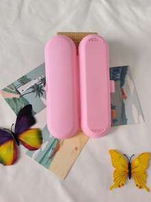 1 件便攜式電動牙刷收納盒,旅行友善家用防塵支架 - 粉色 - 查看 5