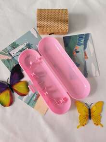 1 件便攜式電動牙刷收納盒,旅行友善家用防塵支架 - 粉色 - 查看 4