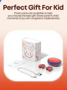 langsdom Langston 迷你開放式耳機/夾式耳機/運動耳機,定向傳輸和麥克風,兒童、青少年、生日/節日禮物,適用於男孩/女孩/學校/戶外/旅行,android Ios - 米色 - 查看 8