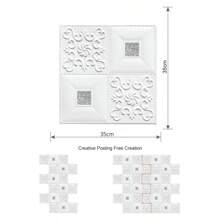 多尺寸6入組/12入組/60入組自粘彩色牆貼,圖案3d牆紙,現代風格,適用於牆面翻新、臥室裝修 - 銀色 - 查看 2