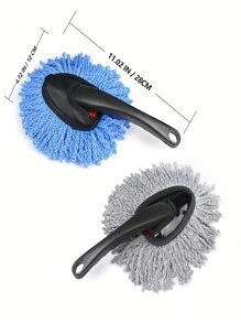 1pc Super Soft Car Duster Wax Brush, Cleaning Mop & Fine Fibre Brush For Car Washing - Blue - View 4