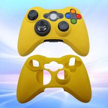 1 件 Xbox 360 遊戲手把矽膠保護套,柔軟親膚矽膠,防滑槽設計防塵防滑防震防刮,提升遊戲操作握感 - 芥末黃 - 查看 1