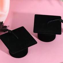 Caja para anillo con diseño de birrete de doctorado, caja forrada, collar para propuesta de matrimonio, caja de regalo de graduación