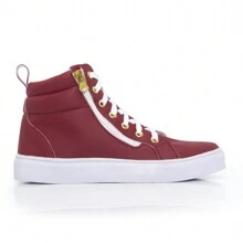 Women Wedge Sneakers - Màu Đỏ Sâu - Xem 2