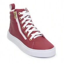 Women Wedge Sneakers - Màu Đỏ Sâu - Xem 4