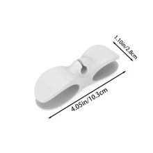 1pc Power Cord Organizer For Kitchen Storage, Wire Cable Winder Clip, Plug Holder, Cord Management, Home And Office - Black - View 2