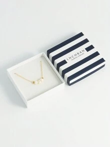 Boxed Natural Freshwater Pearl Necklace, Slightly Defective, Threaded With Spiral Pattern, Gold-Plated Low Allergy Resistant Stainless Steel For Women, Suitable For Jewelry Gifts, Valentine's Day Gifts - Multicolor - View 7