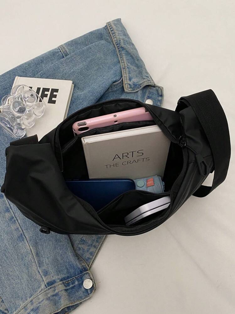 Fashionable Oxford Cloth Waterproof Shoulder Bag For Women, Students, Suitable For Casual And Commuting, Large Capacity For Books And Daily Necessities, Ideal Bag For Shopping And Work, Beautiful And Practical Bag For Women - Black - View 5